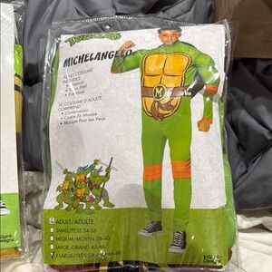 Michelangelo Adult Costume - Green and Orange